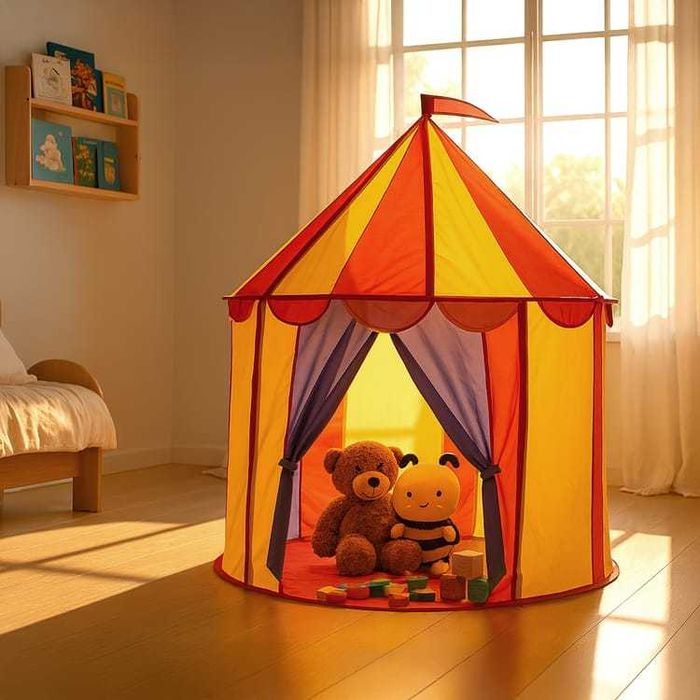 Tenda de brincar Circo p/ crianças, 125x95cm. Cenario fotografia