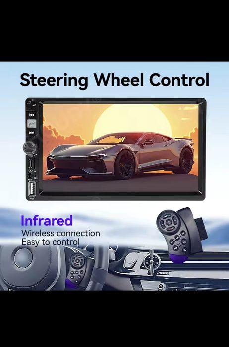 Магнитола 7"с Carplay/Android Auto+Камера Заднего Вида+Кнопки на Руль