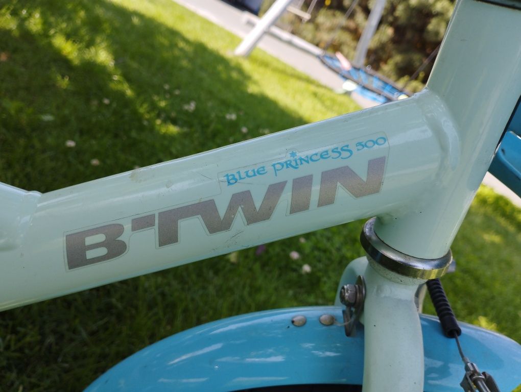 Rowerek dziecięcy BTWIN wersja Blue Princess 500 z Decathlonu