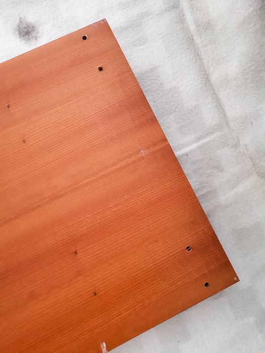 Estante de 8 cubos em folheado de madeira de cerejeira (não Ikea)