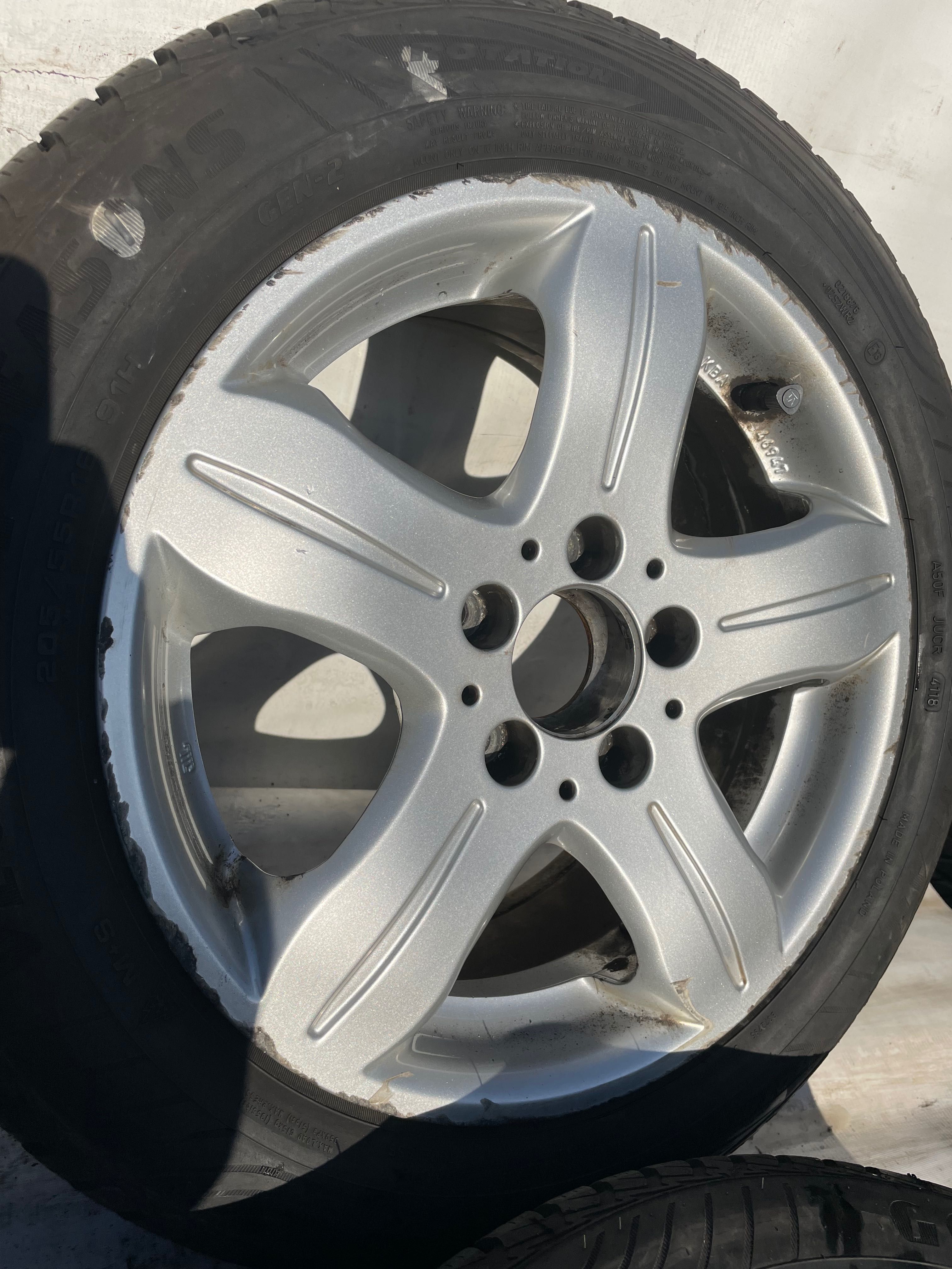 Felgi aluminiowe RIAL 16ORGI z czujnikami 5x112 opony ZIMOWE 205/55R16