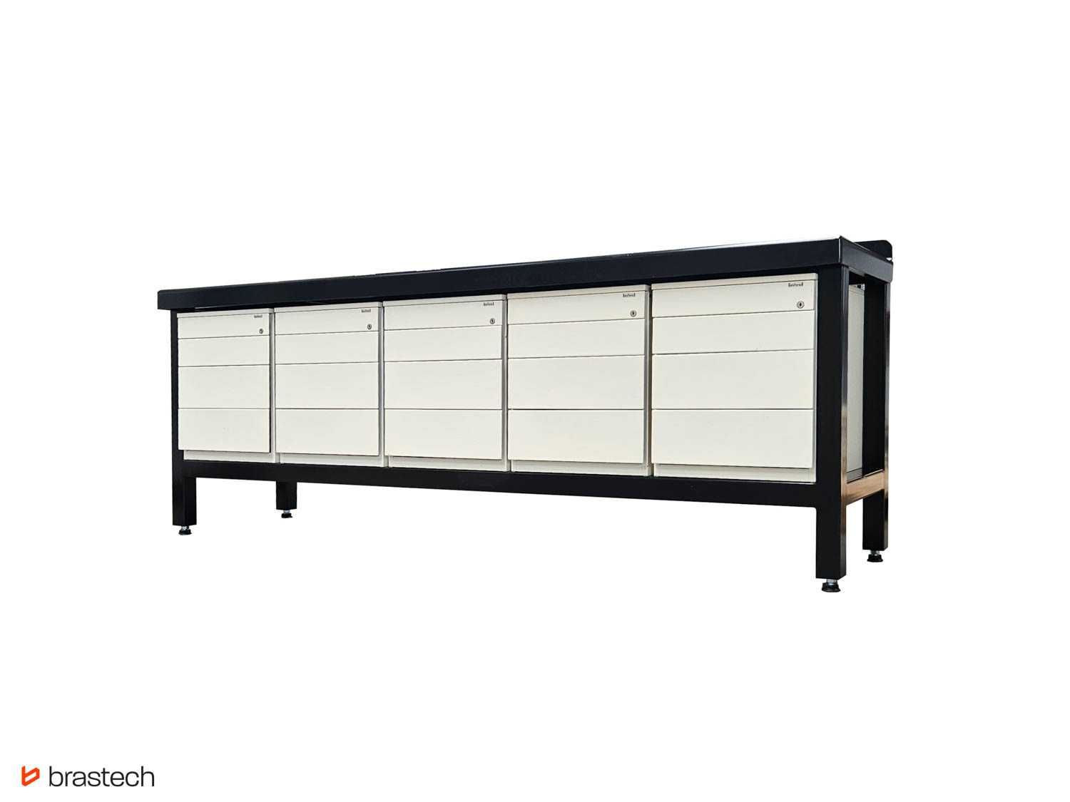 Stół warsztatowy 90 x 234 x 61,5 cm Blat stalowy 5 mm, waga 345 kg