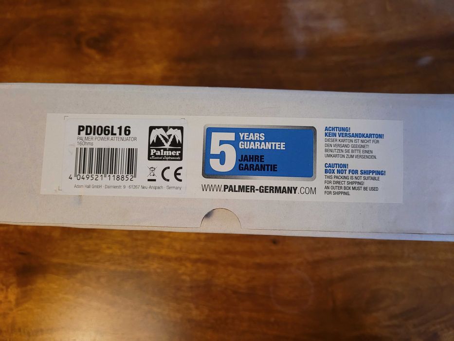 Atenuador Palmer PDI-06-8 Ohm para amplificador