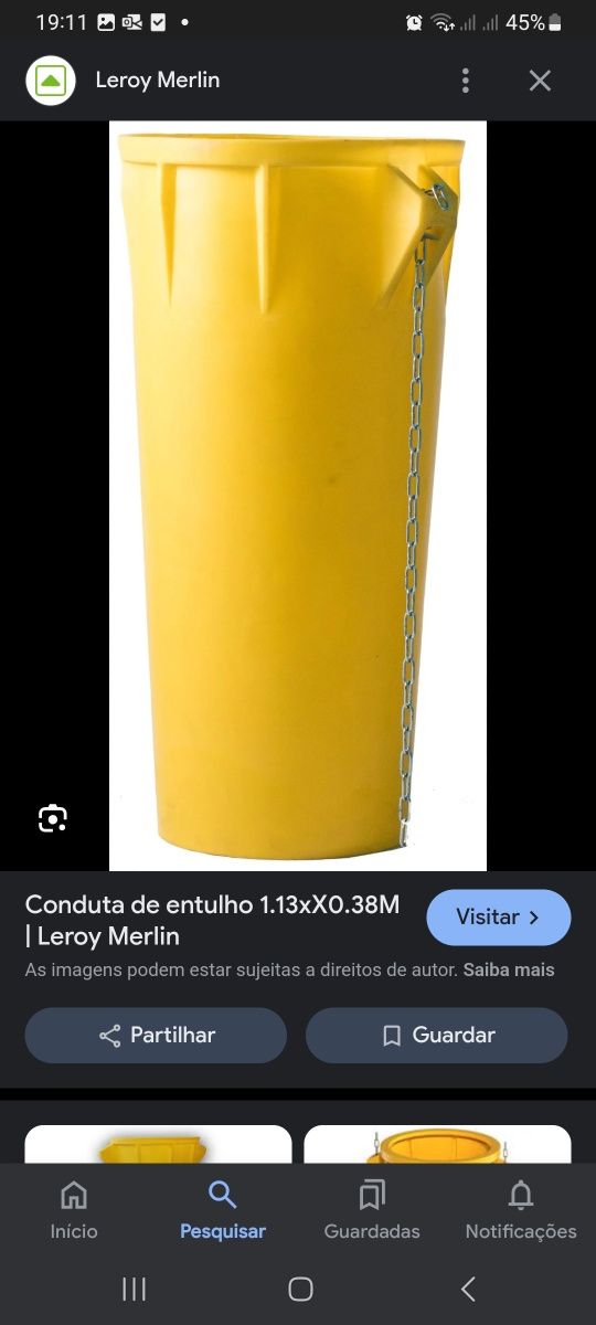 Aluguer condutas entulho