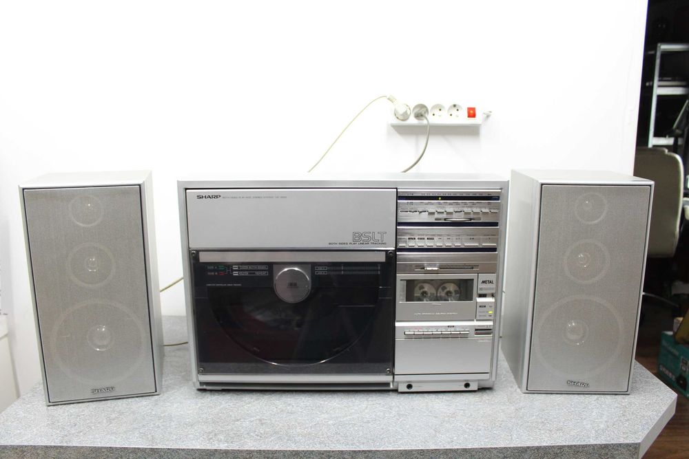 Sharp VZ 3500 Wieża Stereo Gramofon pionowy Linearny + Kolumny