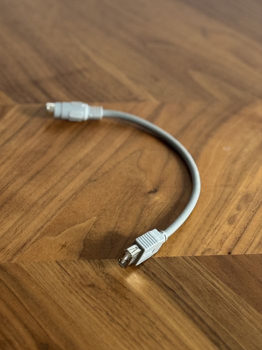 Oryginalny adapter Hama USB-A - mini DIN 6-pin, szary, długość 25 cm