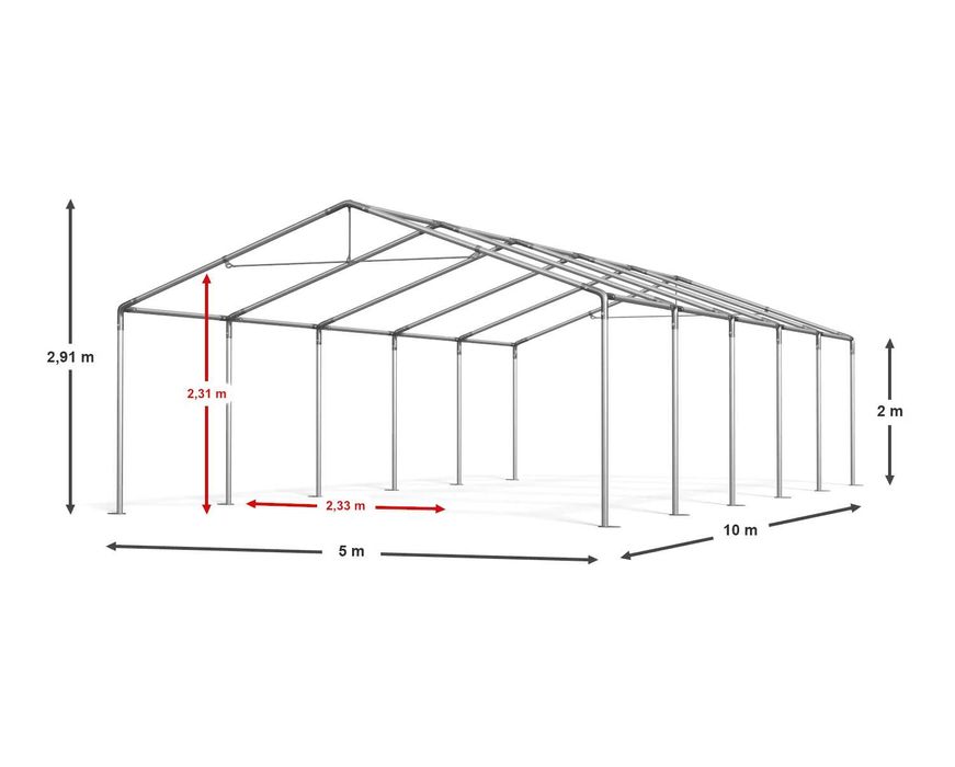 5x10x2m Namiot magazynowy hala firmowa przemysłowa namiotowa handel S