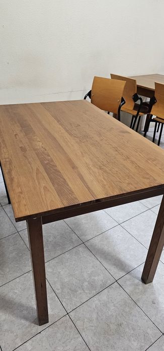 Mesas de madeira bonitas 120 x 74,5 x 74,5