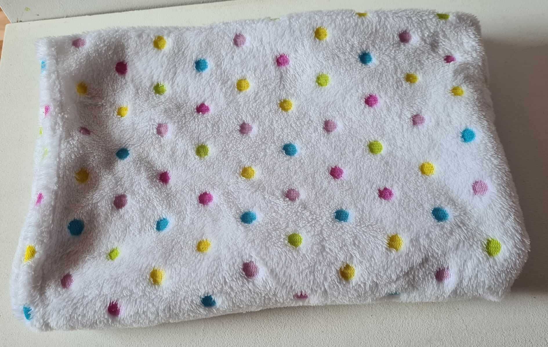 Baby Matex kocyk niemowlęcy dziecięcy 103x80 kolorow kropki mikrofibra