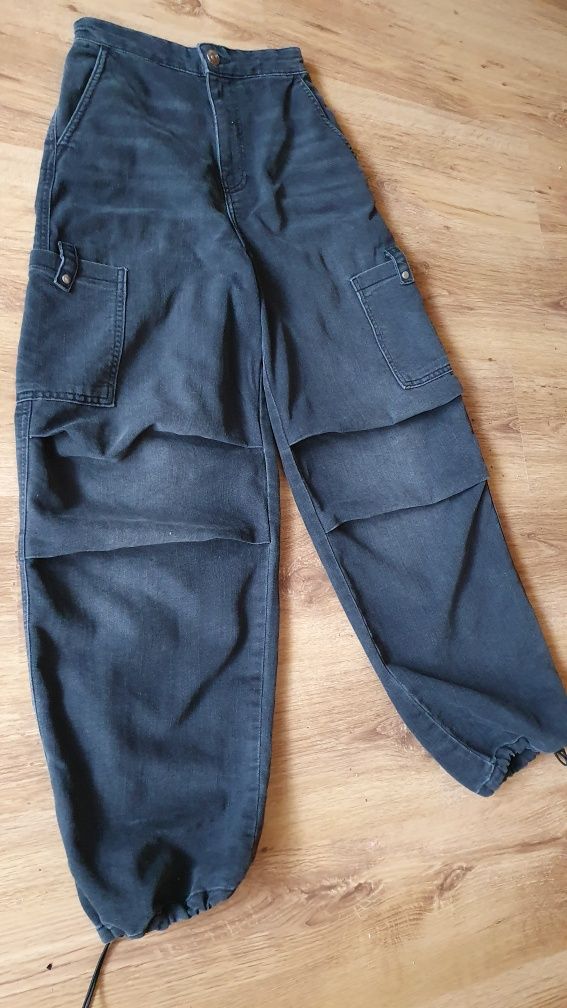 Jeans parachute spadochronowe H&M 32 xxs