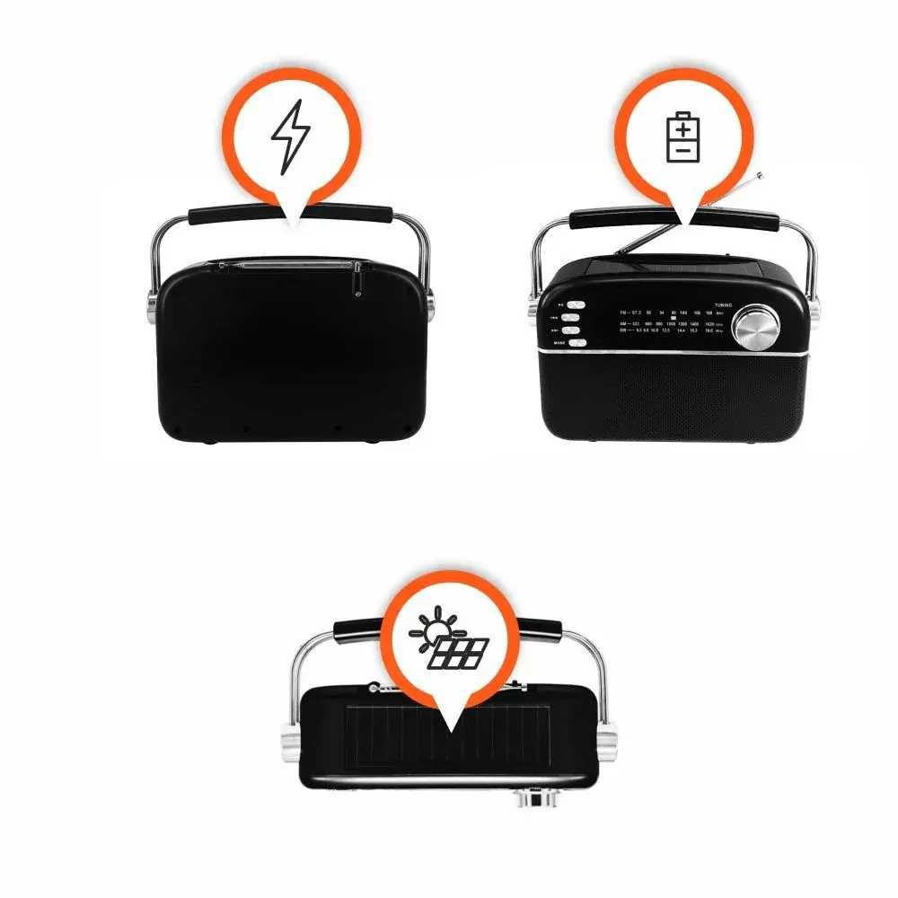 Radio Manta RDI918B SOLAR 2 Radio FM Bluetooth Czarny