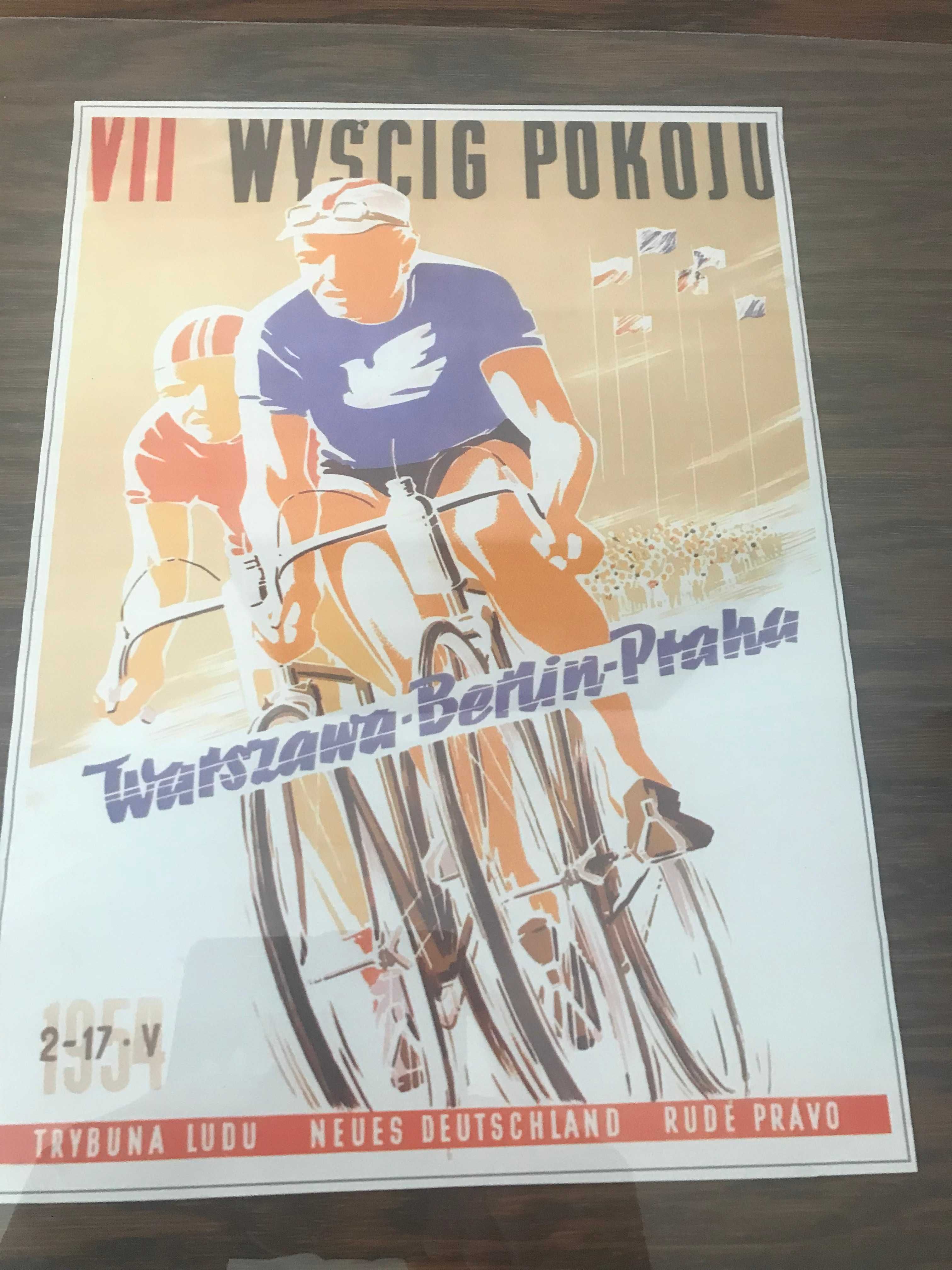 naklejka plakat reklama VII Wyścig Pokoju 1954 Warszawa-Berlin-Praha