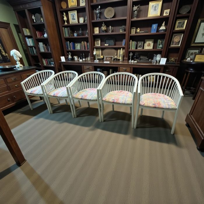 Zestaw 5 foteli – drewniane w kolorze pastelowym DOWOZ