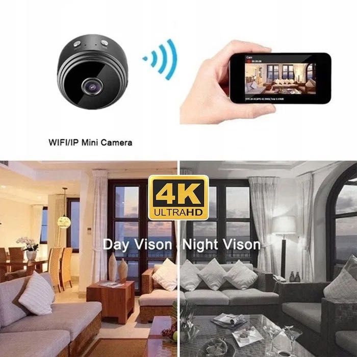 Mini kamera szpiegowska WIFI zestaw PRO 6w1 noktowizja HD 4k