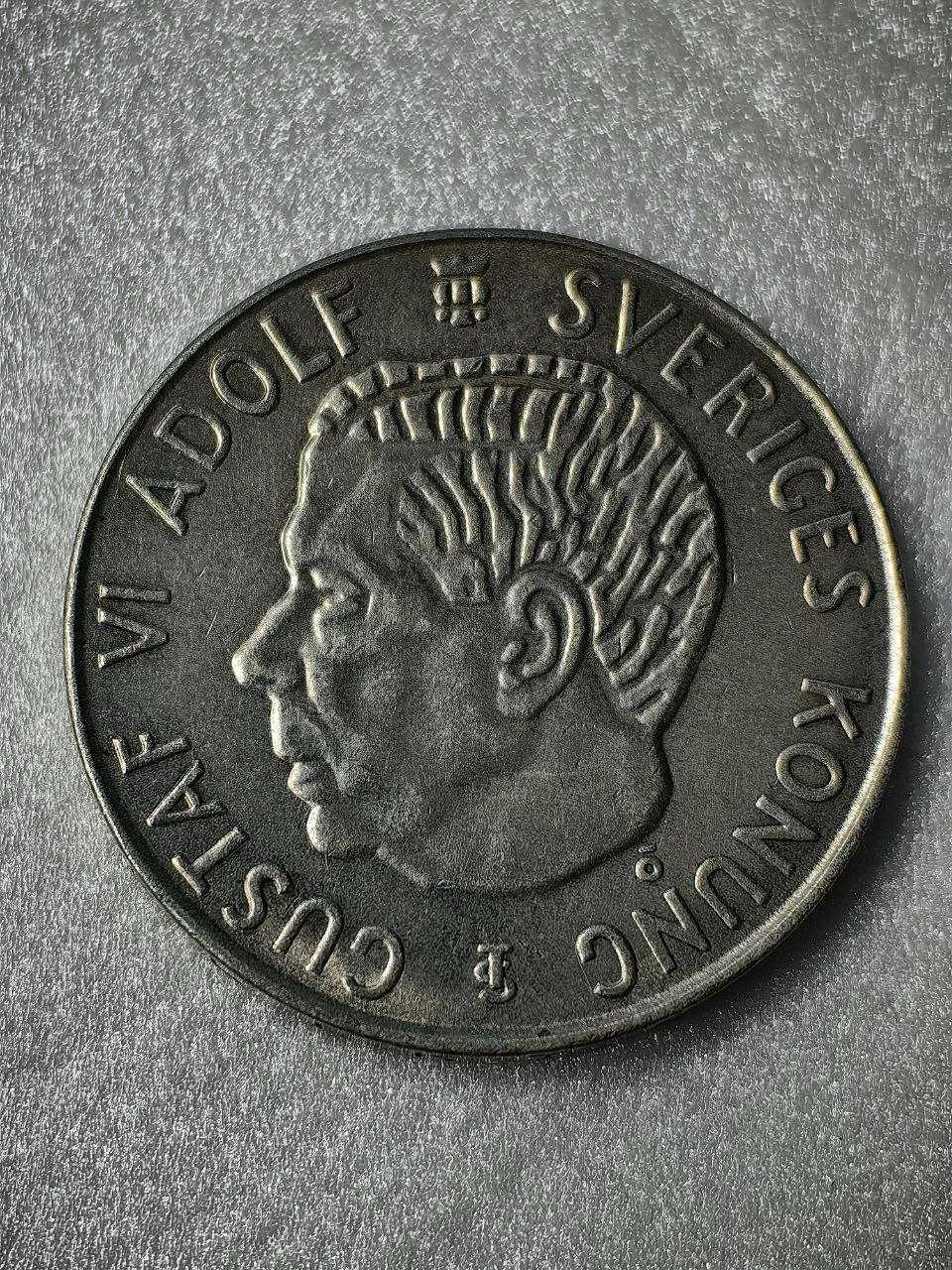 Швеція 5 крон 1955 Срібло AU-UNC король Швеції Густав VI Адольф