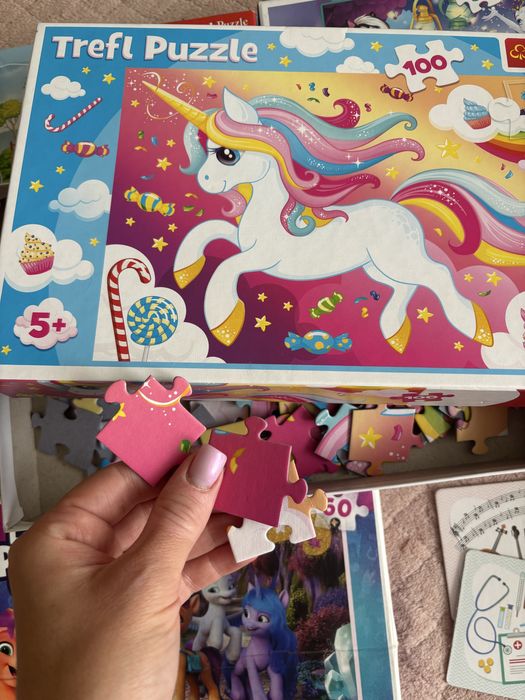 Пазли Dodo, Trefl професіі, єдиноріг, динозавр, пожежники