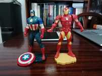 Brinquedos Kinder Marvel Capitão America e Homen de Ferro