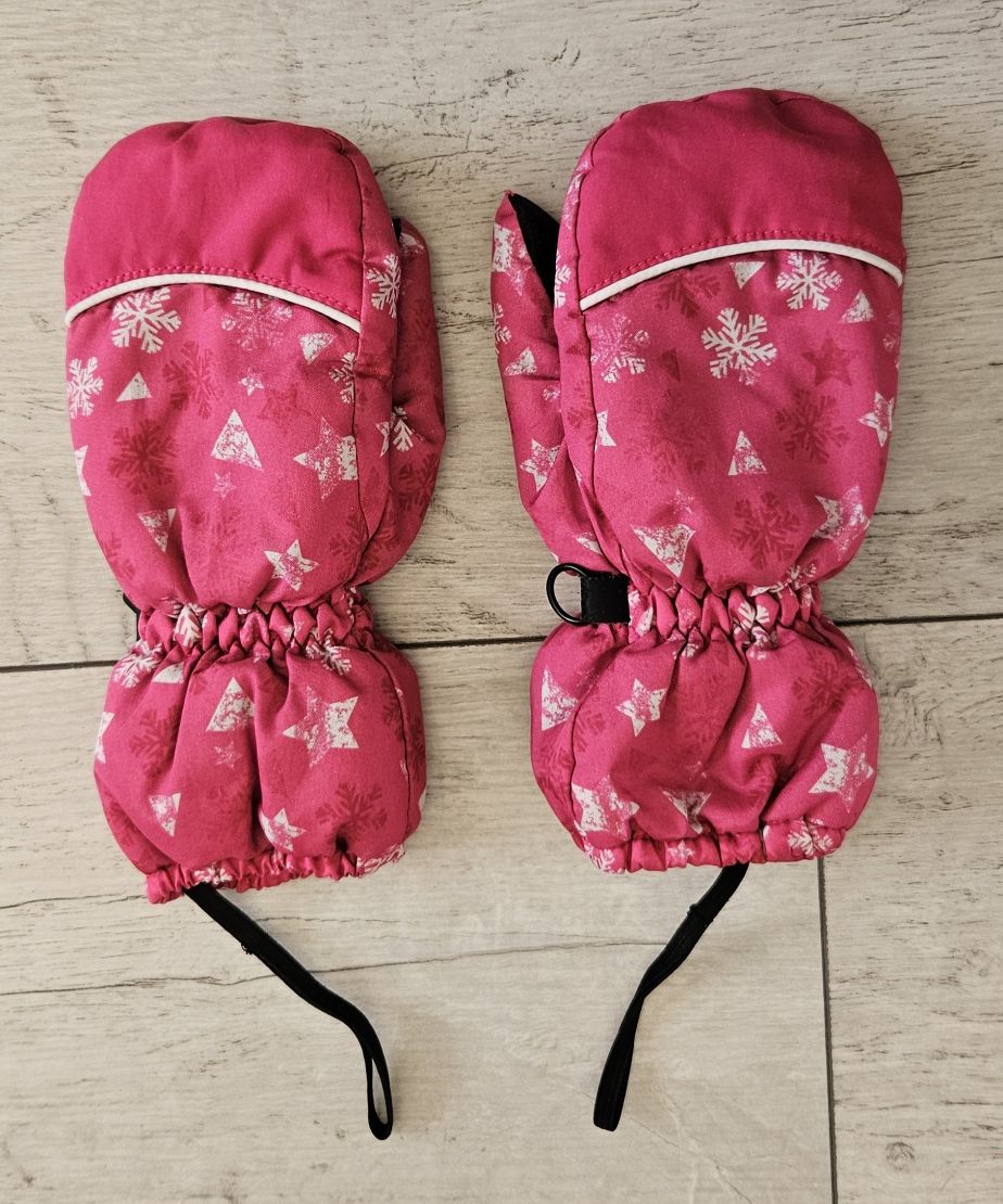 Rękawiczki narciarskie przedszkolak różowe