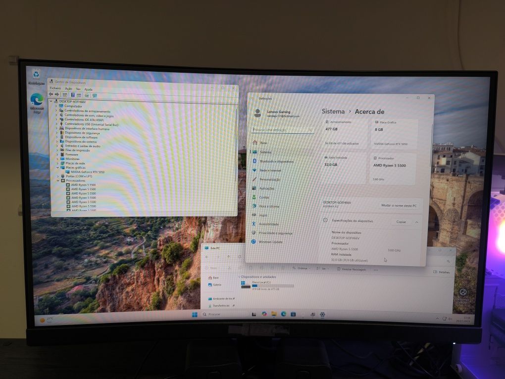 PC Gaming 5050RTX 32 RAM 512G 3x S/ Juros