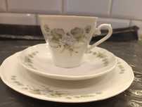 Filiżanka i dwa talerze porcelanowe 1984 Scherzer Bavaria