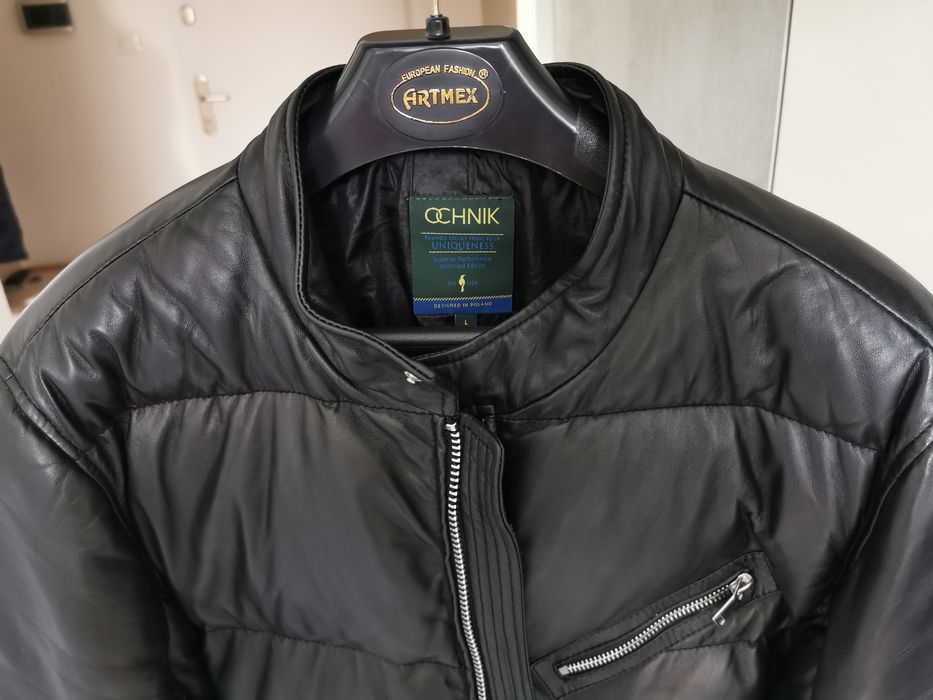 Ochnik kurtka skórzana męska ocieplana