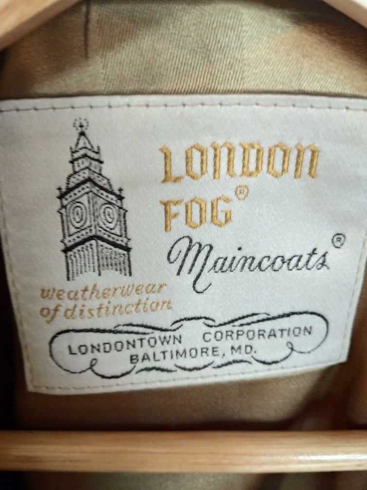Męski elegancki płaszcz London Fog beżowy 42