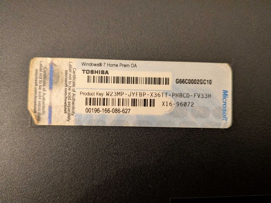 Computador portátil Toshiba