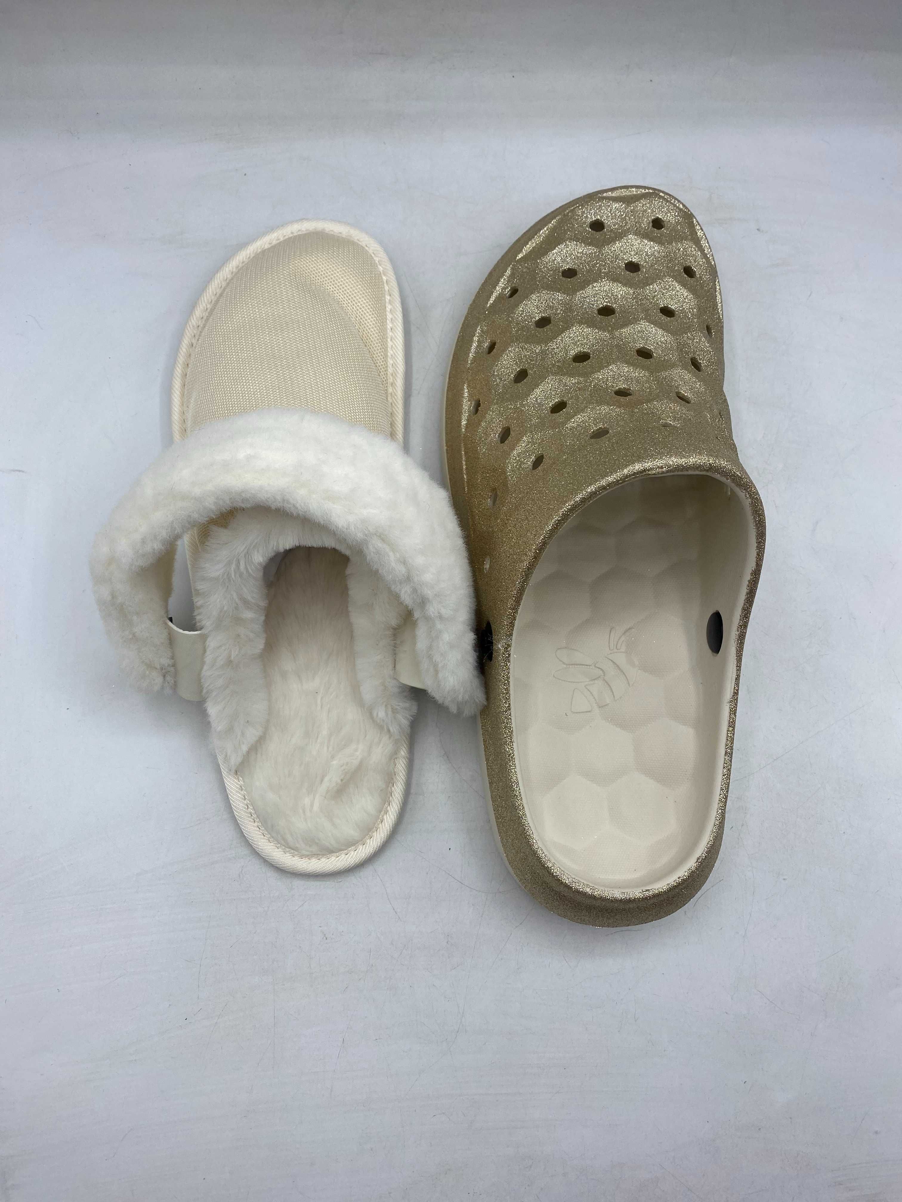 Крокси joybees varsity lined clog trendsetter gold glitter\natural
