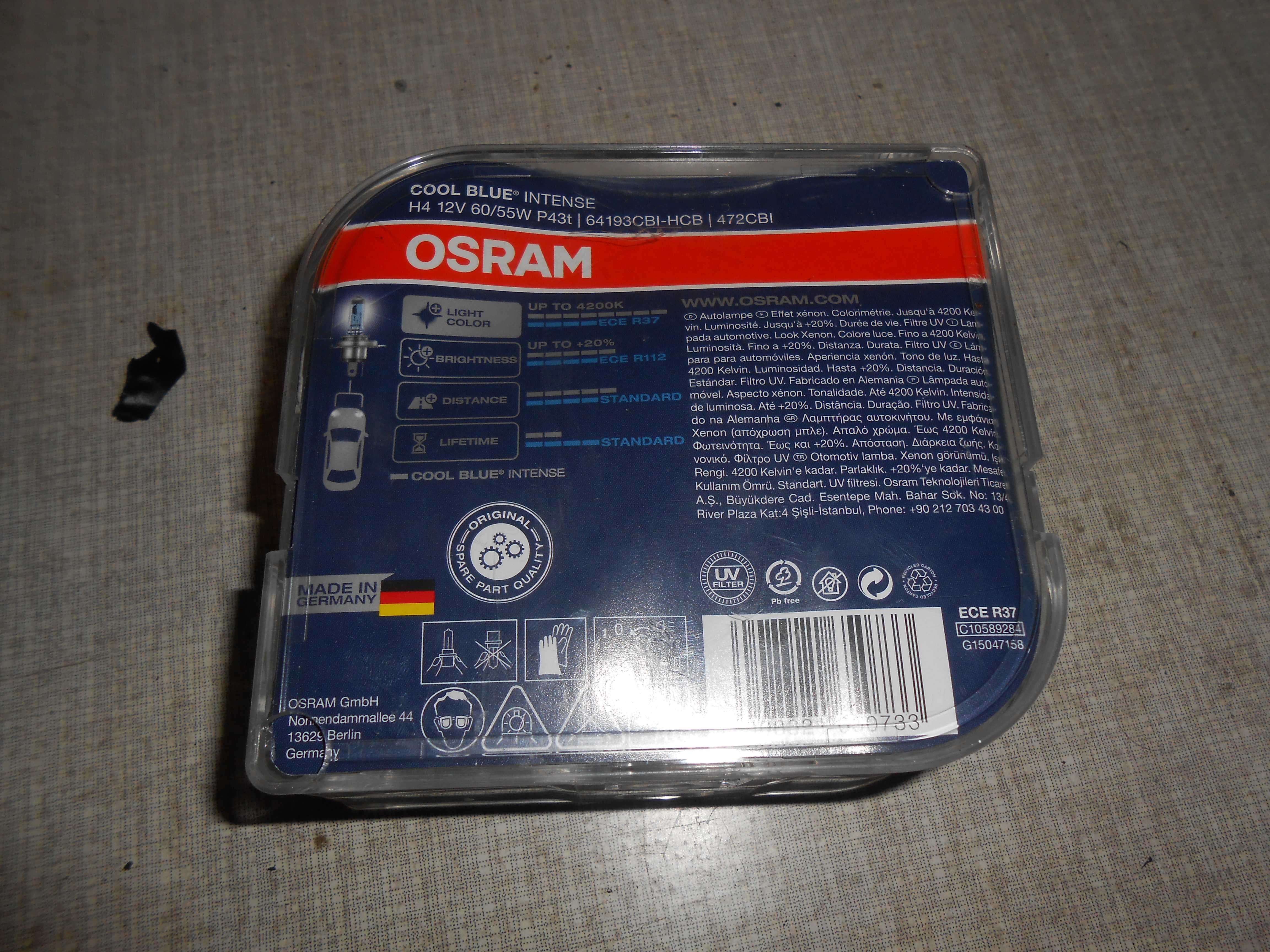Лампы OSRAM Н4 12V 60/55W Cool Blue Intense новые