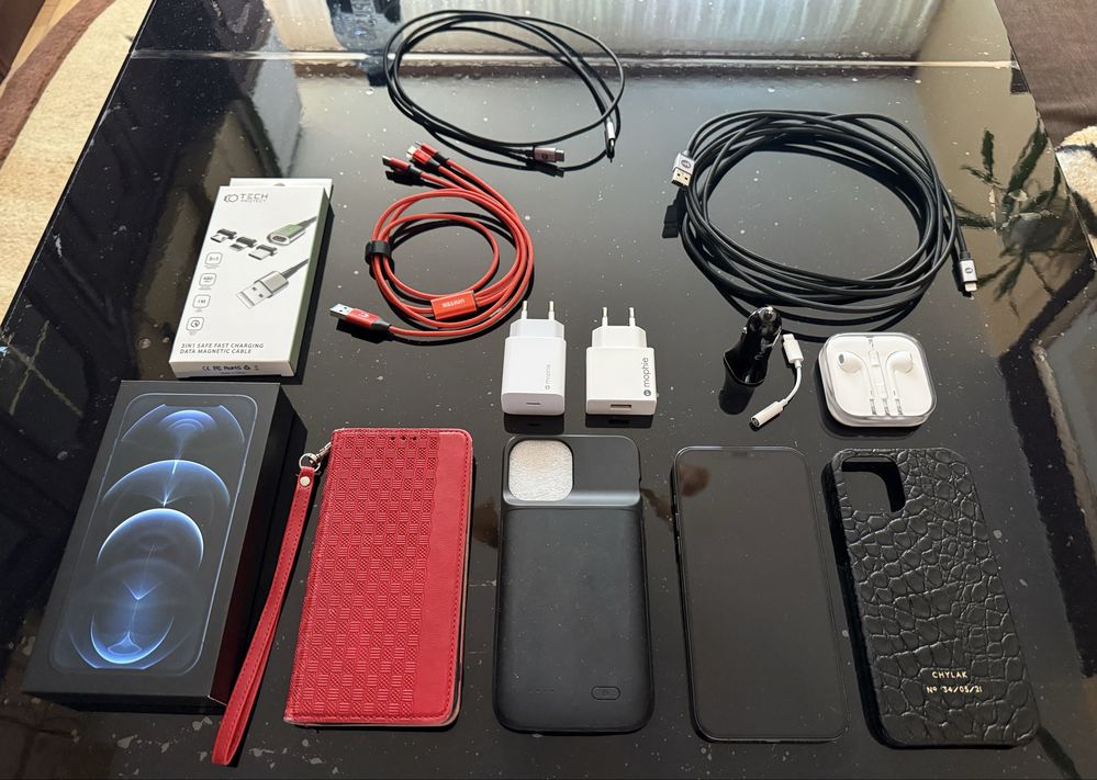 Apple iPhone 12 Pro Max 512GB Pacific Blue BATERIA: 100% etui szkło