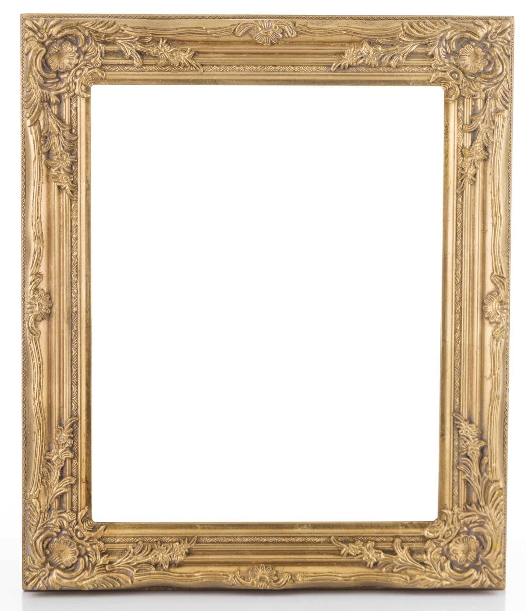 Złota rama do obrazu lustra postarzana rustykalna retro 63x53cm 72434
