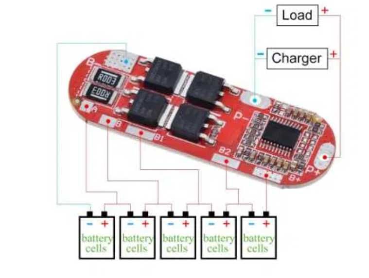 Контролер заряду на 3-4 та 5 Li-Ion аккумуляторів.