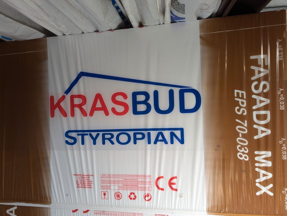 Styropian KRASBUD FASADA MAX EPS 70 Λλ 038 200mm / 20cm (15 paczek)