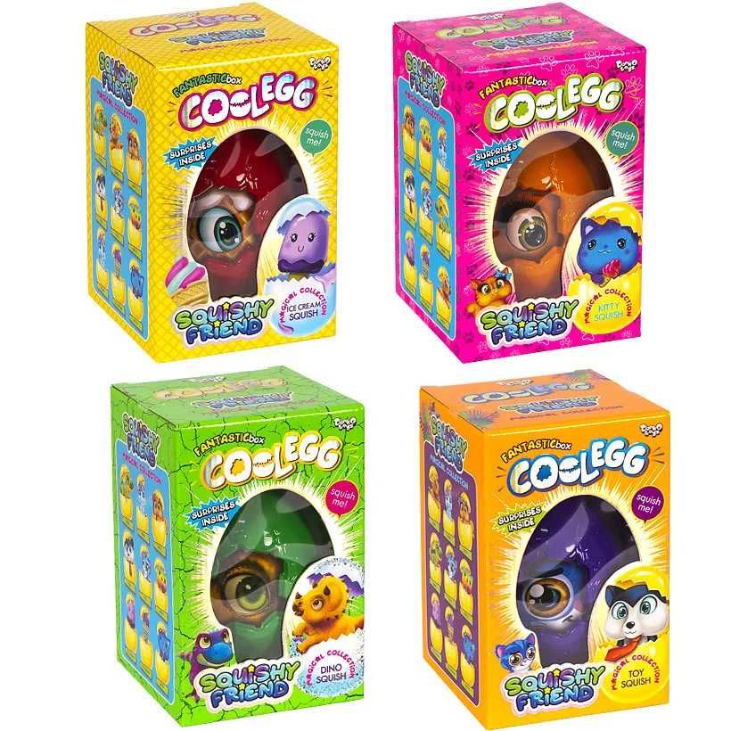 Яйцо пони, дино, котик, мороженное Danko Toys сюрприз СКВИШ cool egg