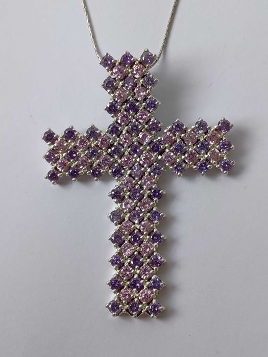 Масивний, красивий шарнірний хрестик, срібло, 925 проба.