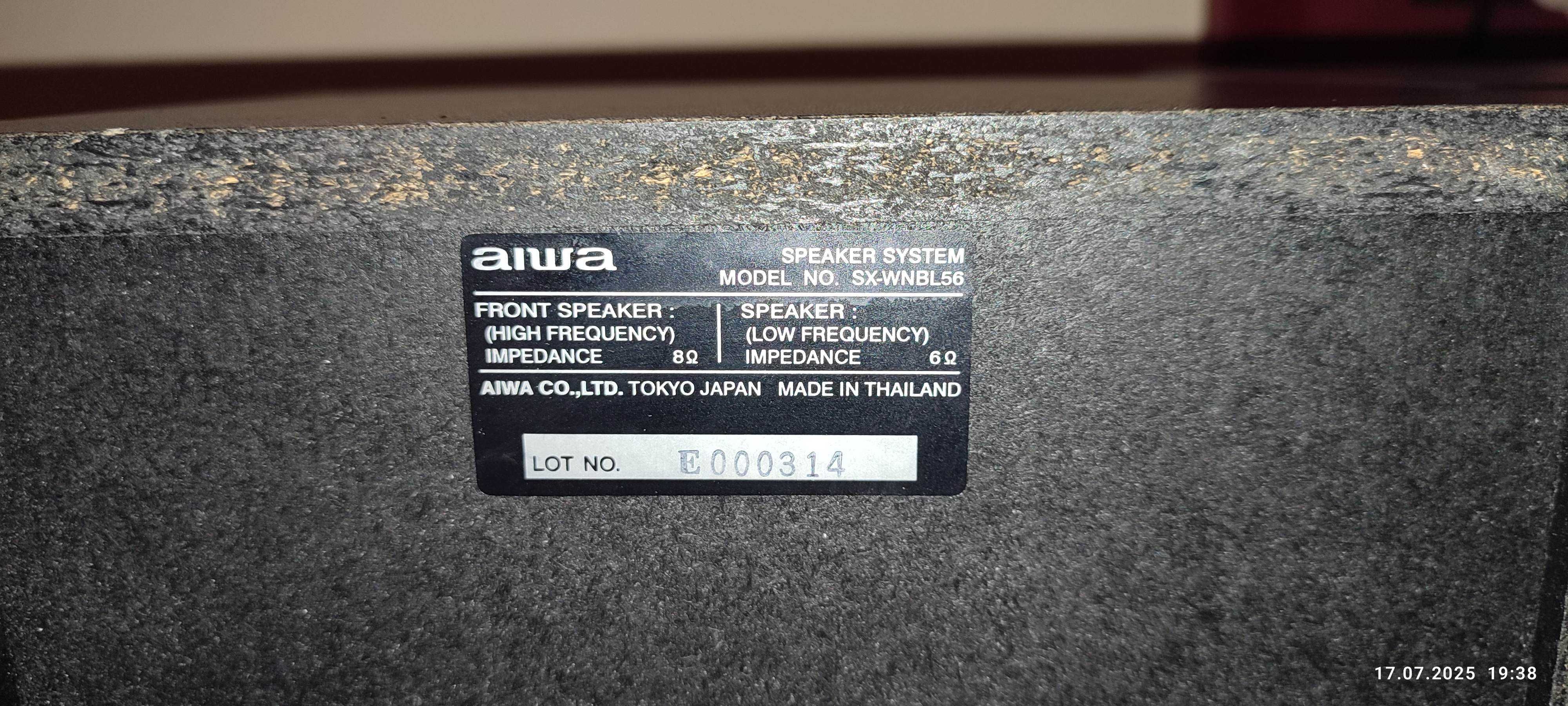 Kolumny głośnikowe AIWA SX-WNBL56