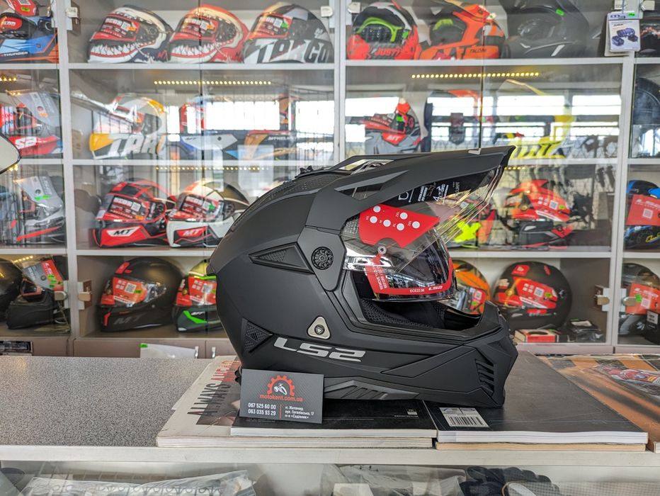 Шолом ендуро на квадроцикл мотоцикл LS2 MX702 Pioneer 2 Matt Black