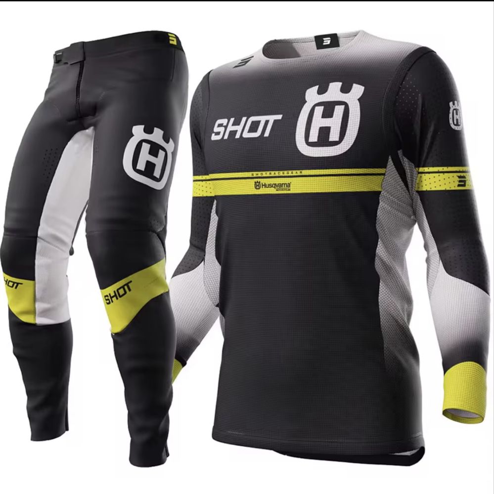 Komplet Strój M L XL coss Shot Aerolit Husqvarna Spodnie Bluza enduro