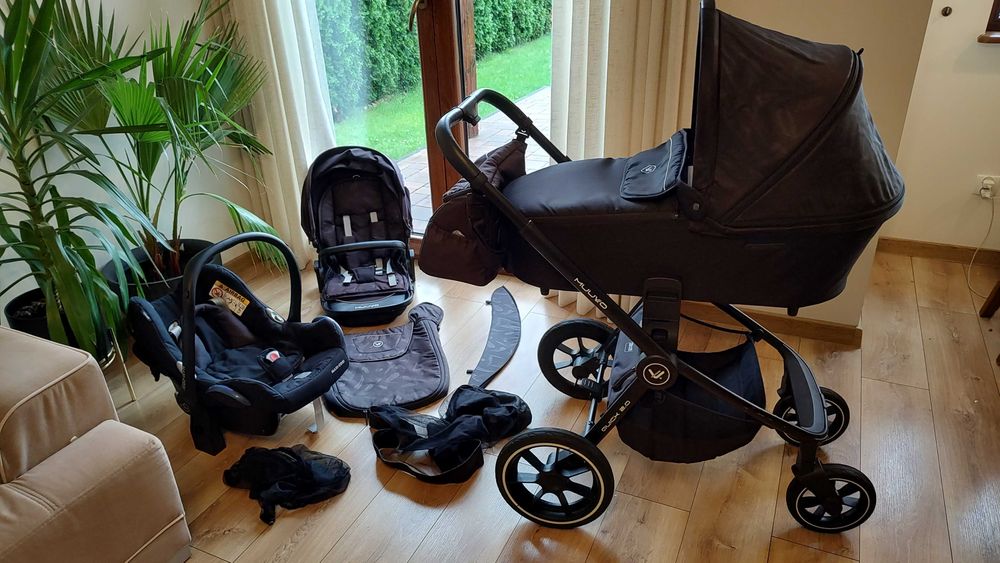 Wózek Muuvo Quick 2.0 2w1, długa gondola 75cm wewnątrz