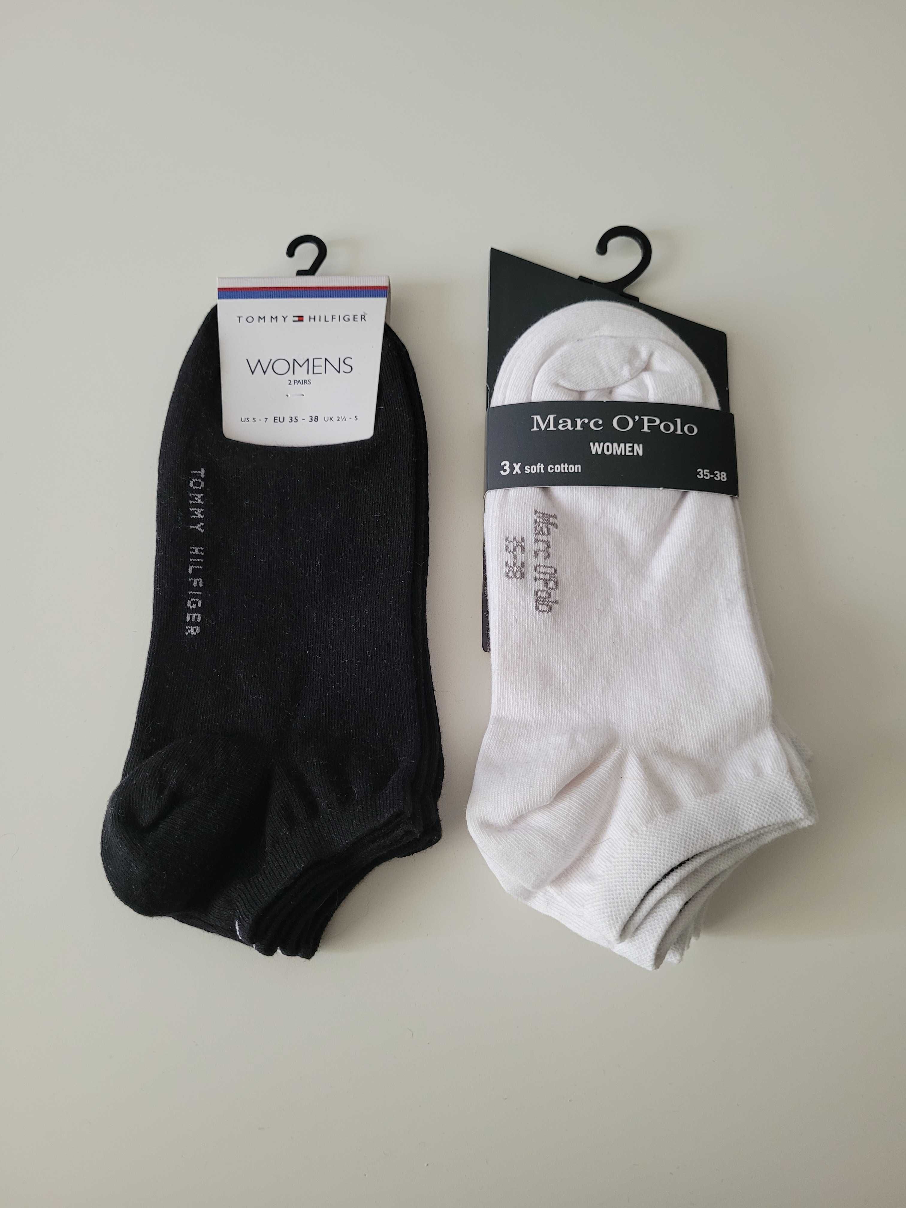Tommy Hilfiger Marc O'Polo skarpety skarpetki czarne białe 35-38 nowe