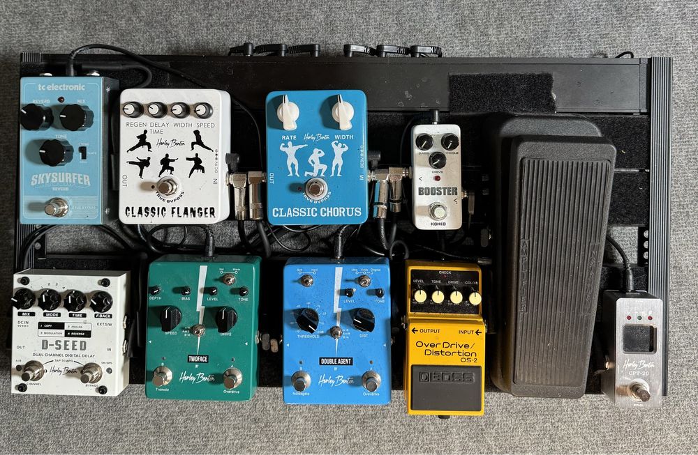 pedal board with pedals