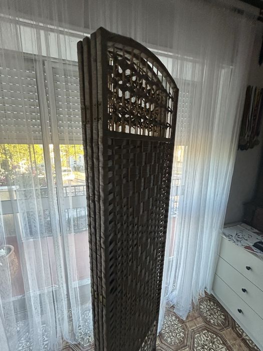 Biombo cinzento 166x45cm