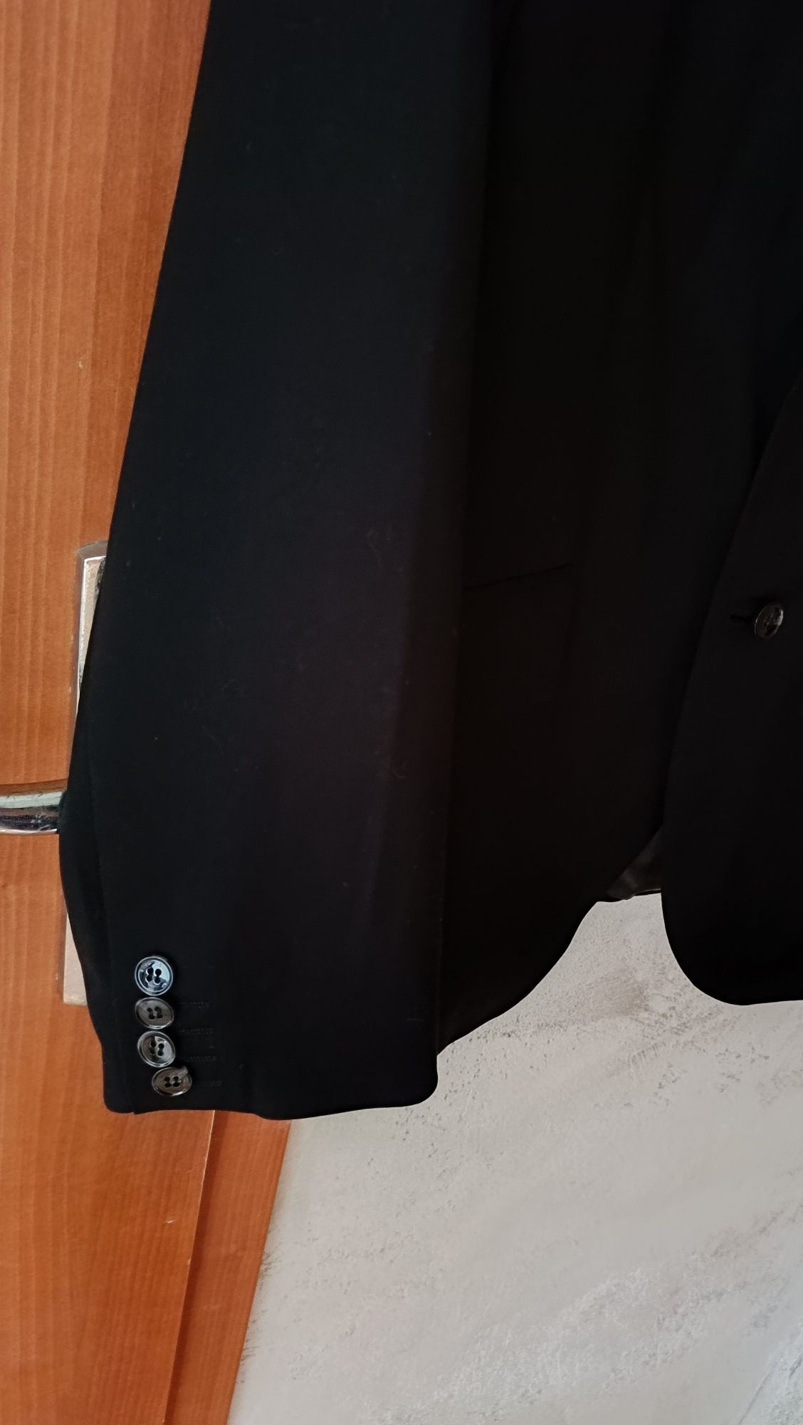 H&M czarna marynarka slim fit garnitur