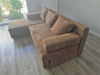 Sofá chaise longue camurça
