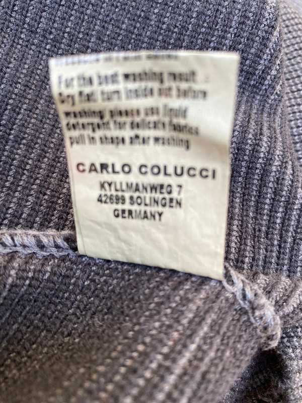 Sweter vintage Carlo Colucci r.L/XL szary, y2k