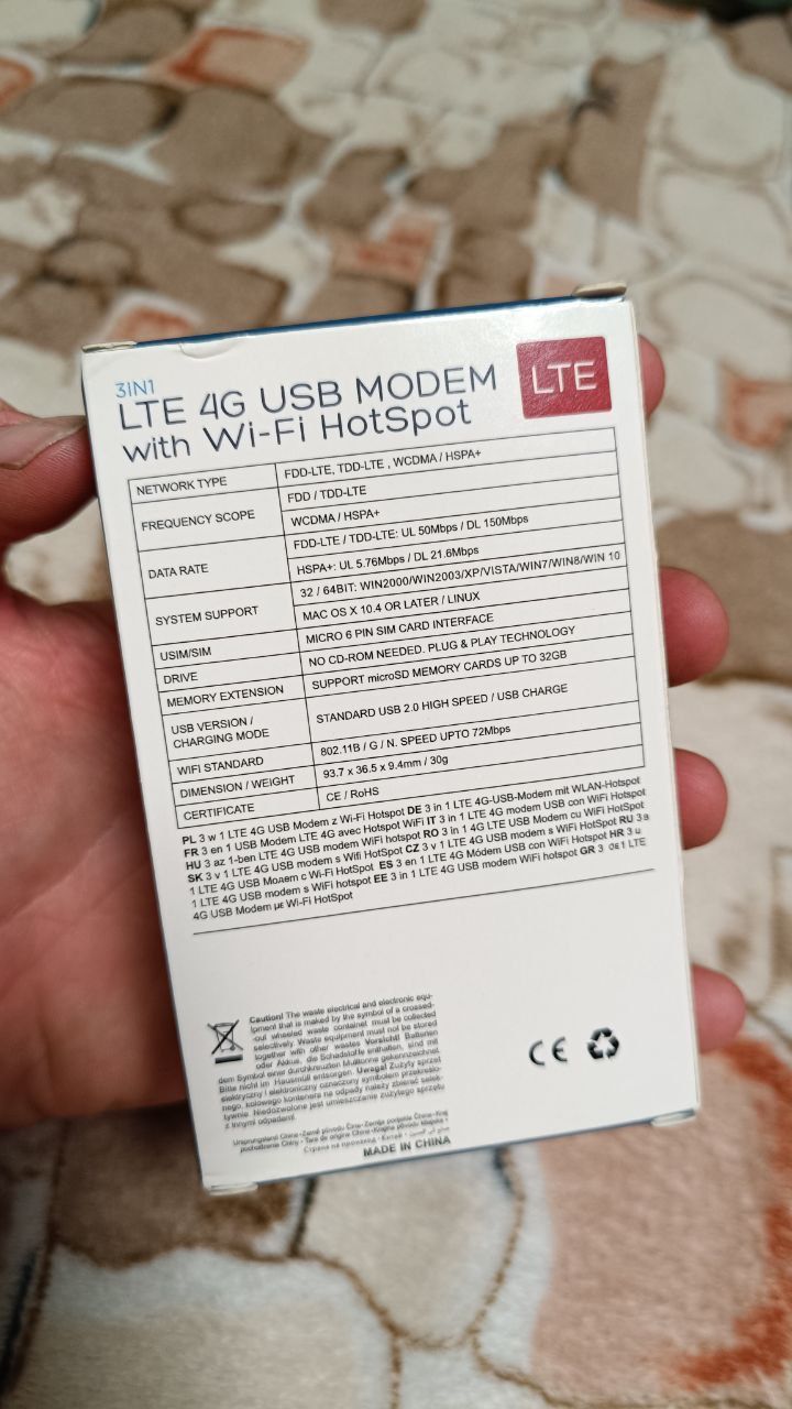 Потужний 3G 4G LTE модем з Wi-Fi sim Роутер точка доступа