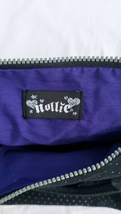 Czarna torebka do ręki w białe kropki (Nollie)