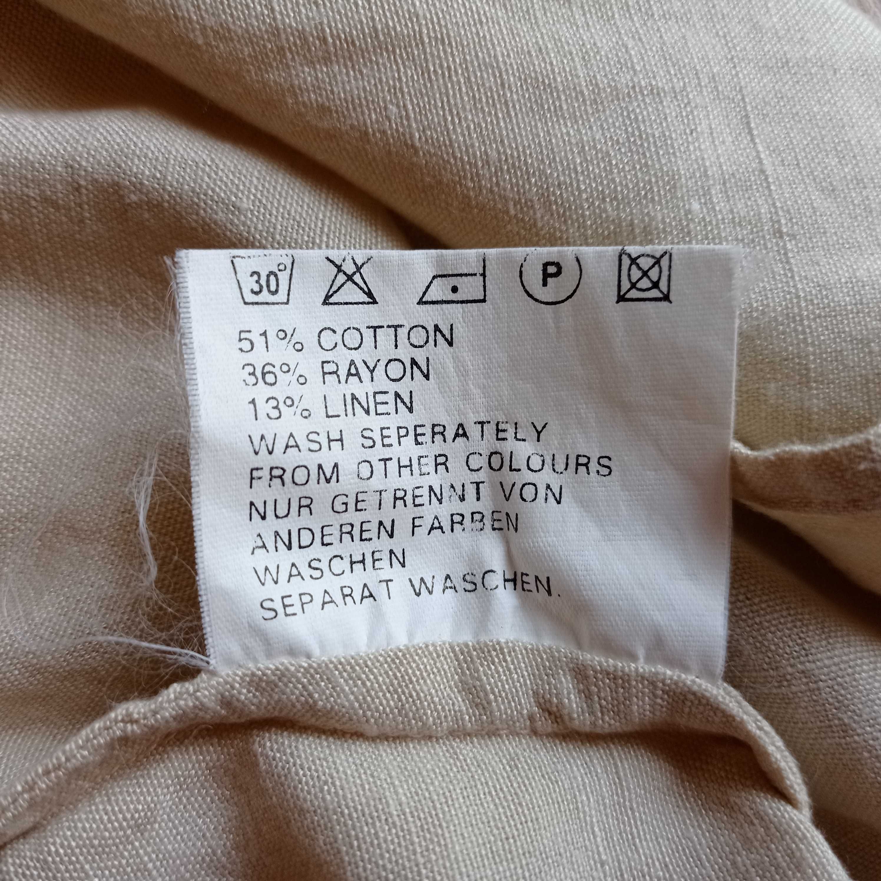 Nanu Nana Len rayon Bawełna kremowa bluzka koszula r. L/XL Casual