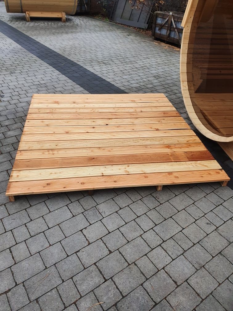 Podest. Blat pod Saunę. Taras deska modrzew. Sauny Łomianki