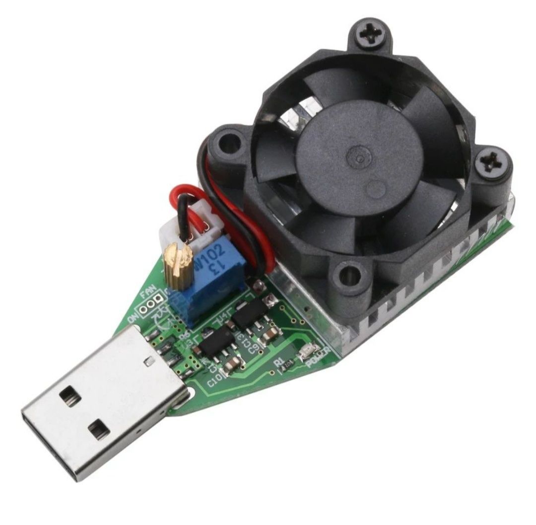 USB навантажувальний резистор тестер 15W USB нагрузка с регулировкой